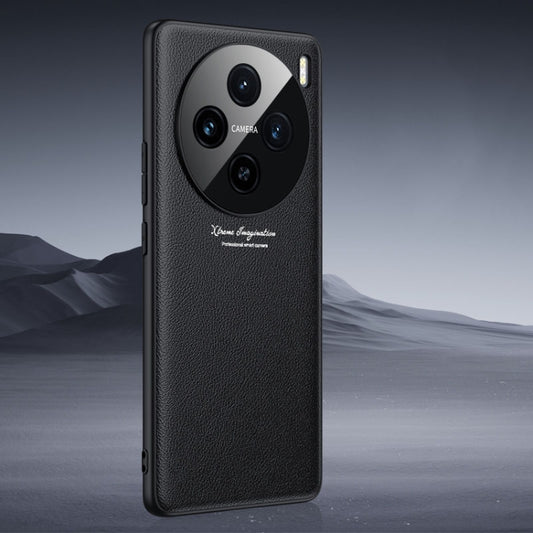 For vivo X100 GKK Precision Hole Ultra-thin Full Coverage Leather Phone Case(Black) - vivo Cases by GKK | Online Shopping South Africa | PMC Jewellery | Buy Now Pay Later Mobicred