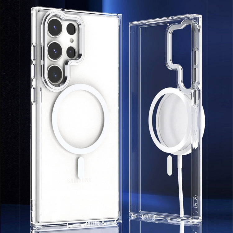 For Samsung Galaxy S24 Ulltra 5G MagSafe Magnetic Clear Phone Case(White) - free shipping - PMC TechLife - Order now!
