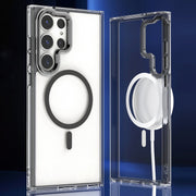 For Samsung Galaxy S24 Ulltra 5G MagSafe Magnetic Clear Phone Case(Black)
