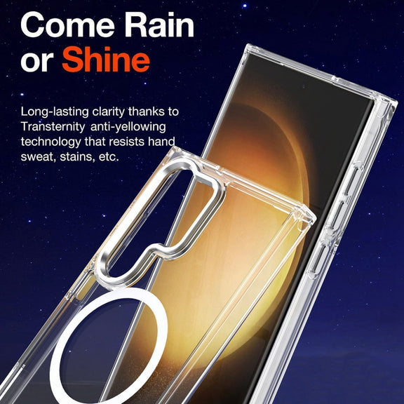 For Samsung Galaxy S24 Ulltra 5G MagSafe Magnetic Clear Phone Case(Black)