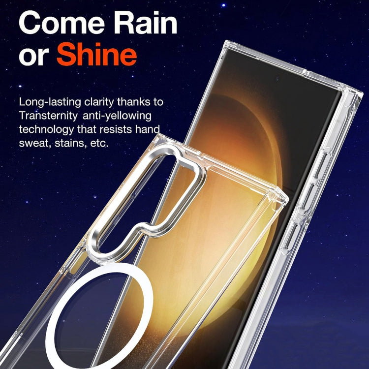 For Samsung Galaxy S24 Ulltra 5G MagSafe Magnetic Clear Phone Case(Black)