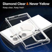 For Samsung Galaxy S24 Ulltra 5G MagSafe Magnetic Clear Phone Case(Black)