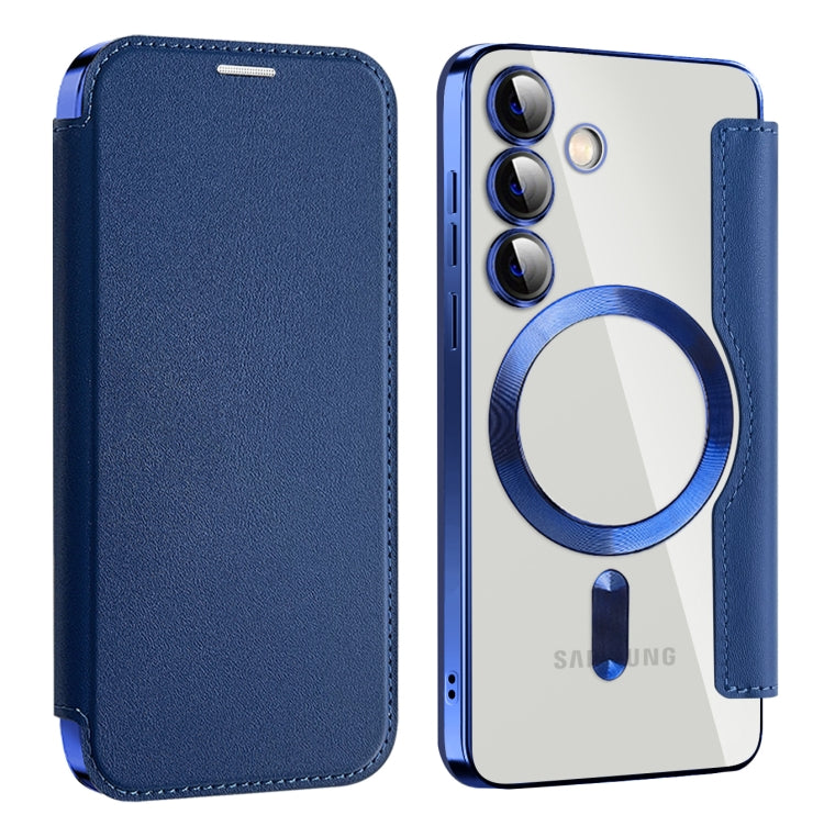 For Samsung Galaxy S24 5G MagSafe Magnetic RFID Anti-theft Leather Phone Case(Royal Blue) - Galaxy S24 5G Cases by PMC TechLife | Online Shopping South Africa | PMC TechLife