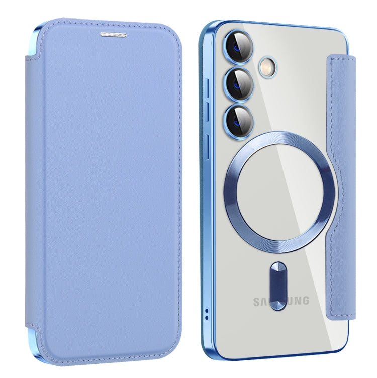 For Samsung Galaxy S24 5G MagSafe Magnetic RFID Anti-theft Leather Phone Case(Sierra Blue) - Galaxy S24 5G Cases by PMC TechLife | Online Shopping South Africa | PMC TechLife