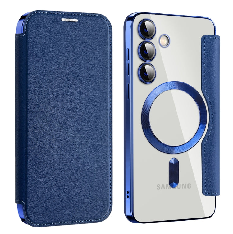For Samsung Galaxy S24+ 5G MagSafe Magnetic RFID Anti-theft Leather Phone Case(Royal Blue) - Galaxy S24+ 5G Cases by PMC TechLife | Online Shopping South Africa | PMC TechLife