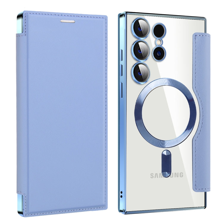 For Samsung Galaxy S24 Ultra 5G MagSafe Magnetic RFID Anti-theft Leather Phone Case(Sierra Blue) - Galaxy S24 Ultra 5G Cases by PMC TechLife | Online Shopping South Africa | PMC TechLife