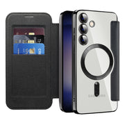 For Samsung Galaxy S24 5G MagSafe Magnetic RFID Anti-theft Leather Phone Case(Royal Blue)