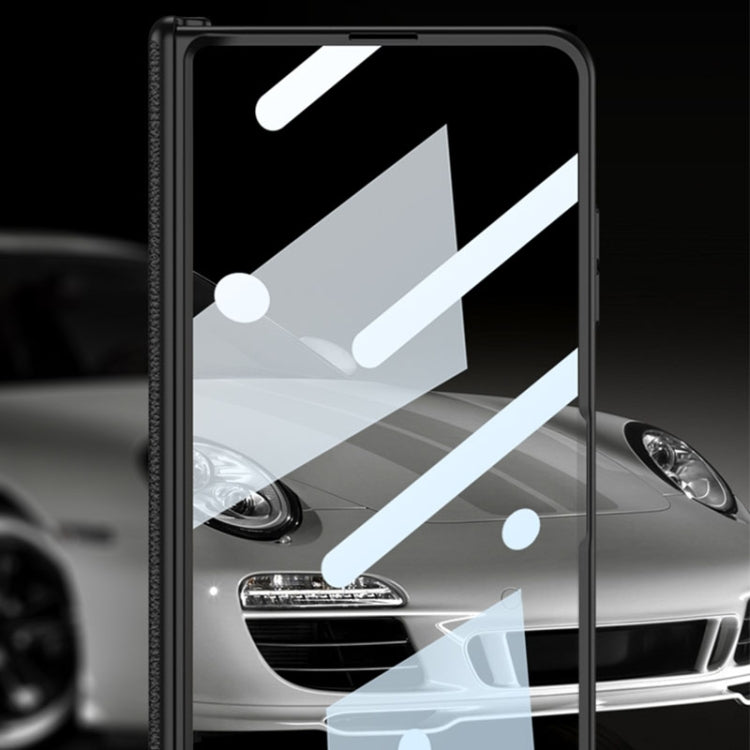 For Honor Magic V2 GKK Integrated Magnetic Hinge Flip Leather Phone Case with Holder(Carbon Fibre) - free shipping - PMC TechLife - Order now!