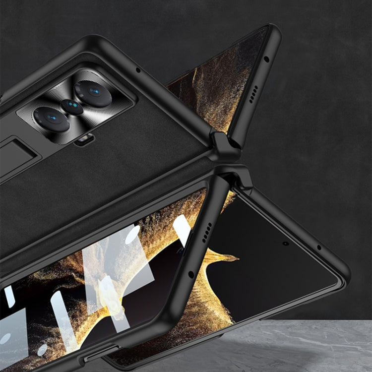 For Honor Magic VS GKK Integrated Frosted Fold Hinge Leather Phone Case with Holder(Black) - free shipping - PMC TechLife - Order now!