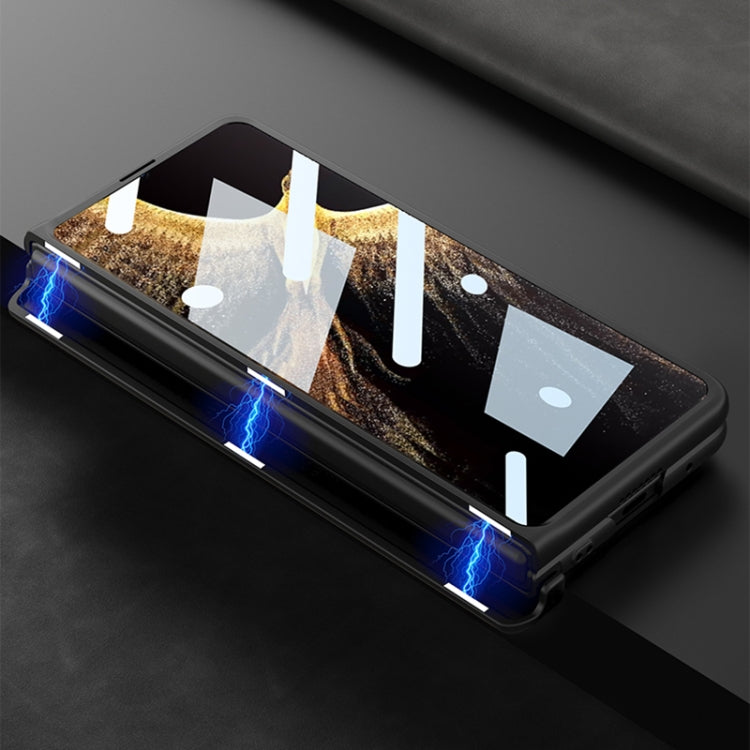 For Honor Magic VS GKK Integrated Frosted Fold Hinge Leather Phone Case with Holder(Black) - free shipping - PMC TechLife - Order now!