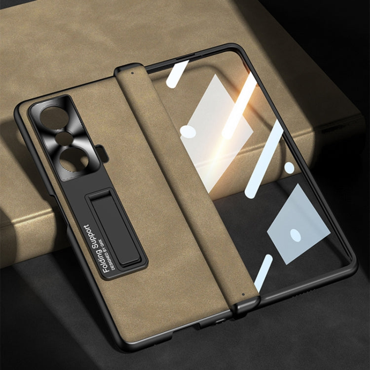 For Honor Magic VS GKK Integrated Frosted Fold Hinge Leather Phone Case with Holder(Black) - free shipping - PMC TechLife - Order now!