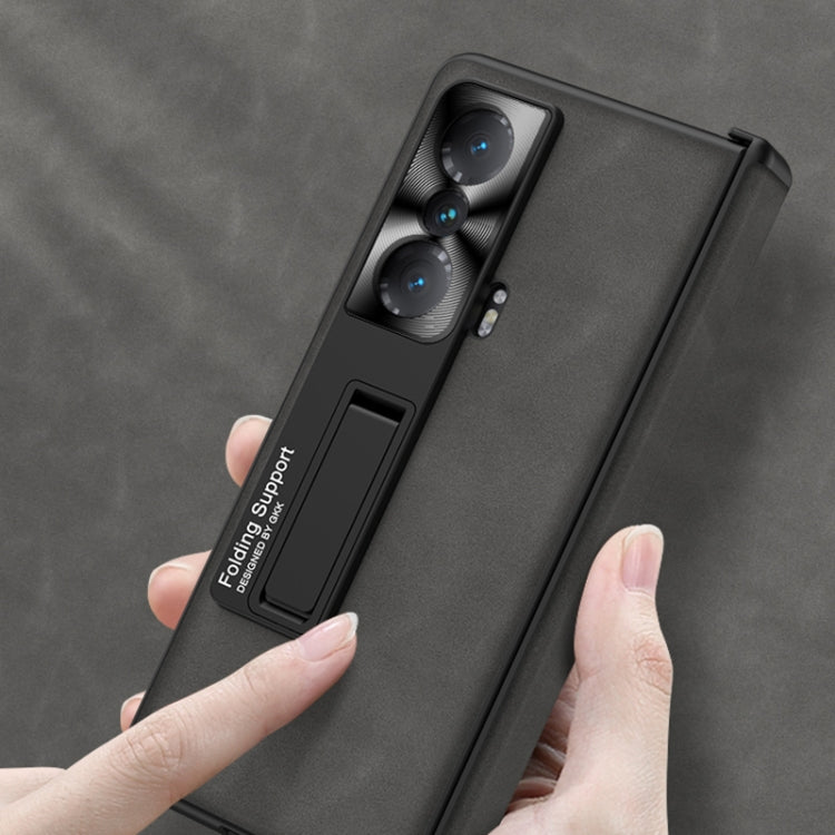 For Honor Magic VS GKK Integrated Frosted Fold Hinge Leather Phone Case with Holder(Black) - free shipping - PMC TechLife - Order now!