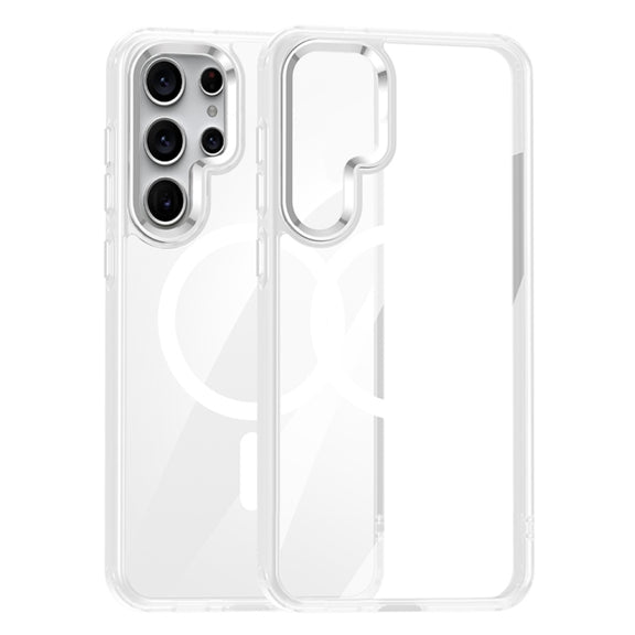 For Samsung Galaxy S24 Ultra 5G MagSafe Anti-fingerprint Highly Transparent PC Phone Case(White)