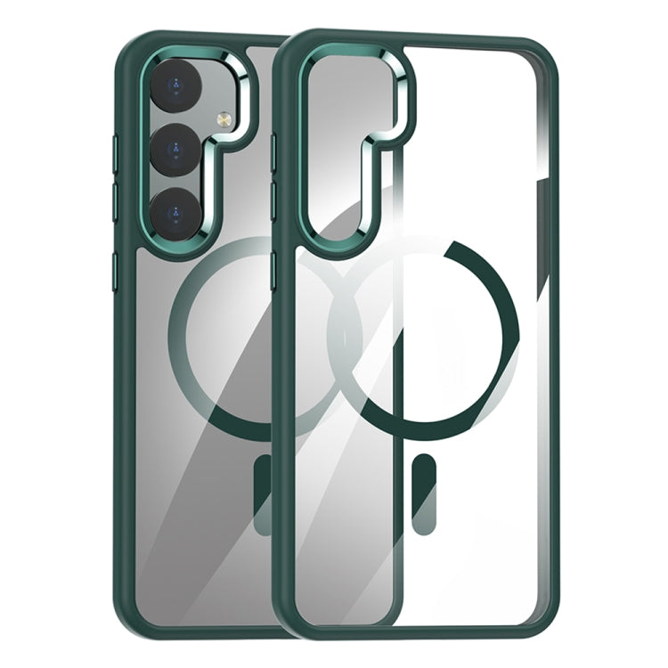 For Samsung Galaxy S24 5G MagSafe Anti-fingerprint Highly Transparent PC Phone Case(Green) - Galaxy S24 5G Cases by PMC TechLife | Online Shopping South Africa | PMC TechLife