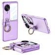 For OPPO Find N3 Flip GKK Integrated Ultra-thin Full Coverage Phone Case with Ring Holder(Purple) - Find N3 Flip Cases by GKK | Online Shopping South Africa | PMC TechLife | Buy Now Pay Later Mobicred