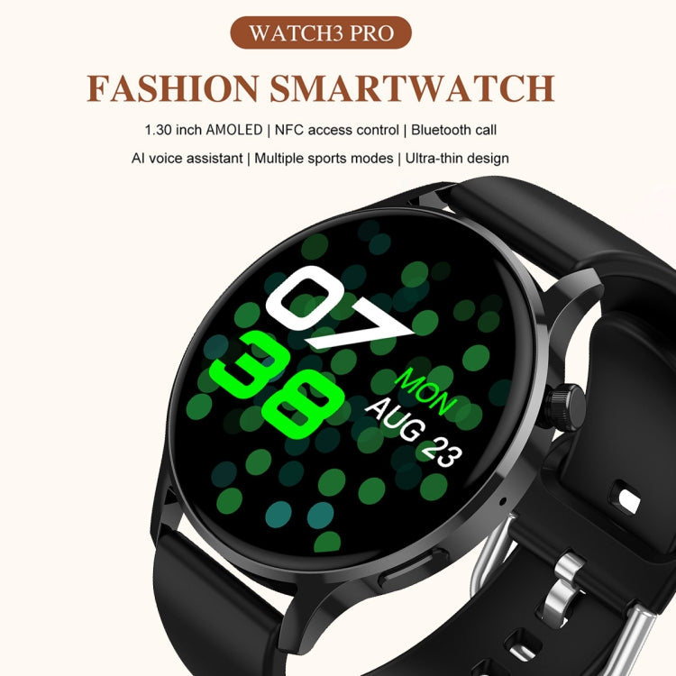 Watch3 Pro 1.3 inch AMOLED Screen Wireless Charging Smart Watch, Supports BT Call / NFC(Champagne) - free shipping - PMC TechLife - Order now!