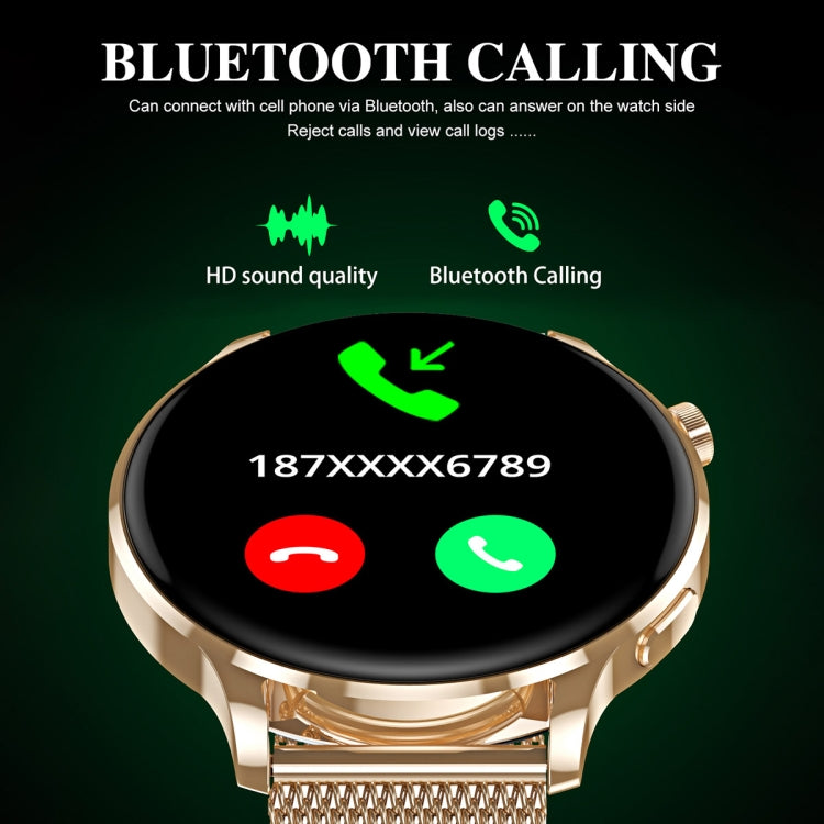 Watch3 Pro 1.3 inch AMOLED Screen Wireless Charging Smart Watch, Supports BT Call / NFC(Champagne) - free shipping - PMC TechLife - Order now!
