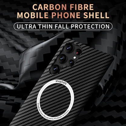 For Samsung Galaxy S24 Ultra 5G Carbon Fiber Texture MagSafe Magnetic Phone Case(Black) - free shipping - PMC Jewellery - Order now!