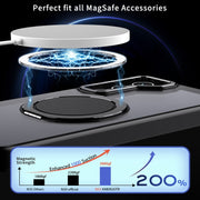 For Samsung Galaxy S23 5G 360-degree Rotating MagSafe Magnetic Holder Phone Case(Black)