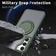 For Samsung Galaxy S23 5G 360-degree Rotating MagSafe Magnetic Holder Phone Case(Green)