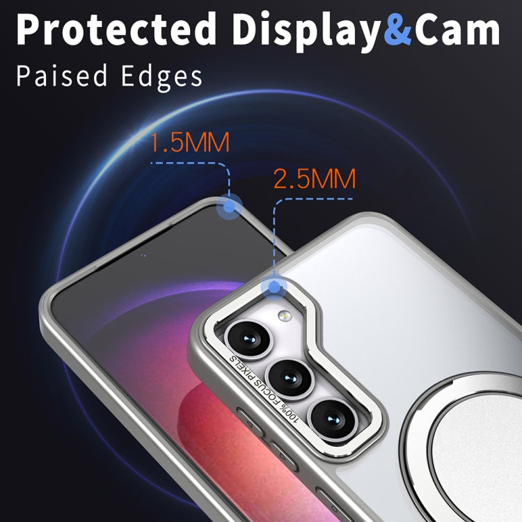 For Samsung Galaxy S23 5G 360-degree Rotating MagSafe Magnetic Holder Phone Case(Titanium Grey) - Galaxy S23 5G Cases by PMC TechLife | Online Shopping South Africa | PMC TechLife