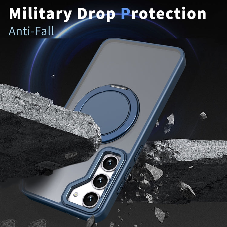 For Samsung Galaxy S23 FE 5G 360-degree Rotating MagSafe Magnetic Holder Phone Case(Navy Blue) - Galaxy S23 FE 5G Cases by PMC TechLife | Online Shopping South Africa | PMC TechLife