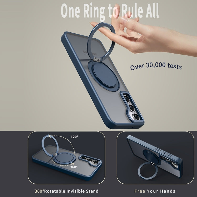 For Samsung Galaxy S23 FE 5G 360-degree Rotating MagSafe Magnetic Holder Phone Case(Navy Blue) - Galaxy S23 FE 5G Cases by PMC TechLife | Online Shopping South Africa | PMC TechLife