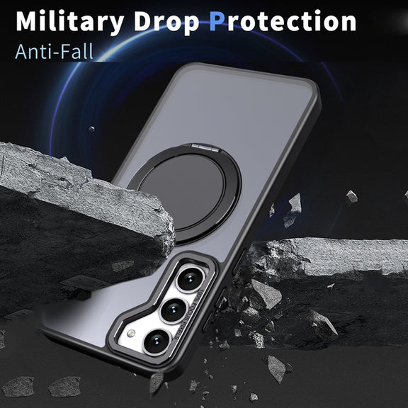 For Samsung Galaxy S23+ 5G 360-degree Rotating MagSafe Magnetic Holder Phone Case(Black)