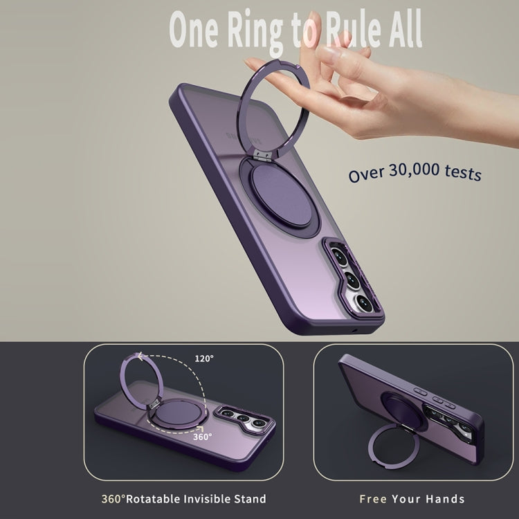 For Samsung Galaxy S23+ 5G 360-degree Rotating MagSafe Magnetic Holder Phone Case(Purple) - Galaxy S23+ 5G Cases by PMC TechLife | Online Shopping South Africa | PMC TechLife