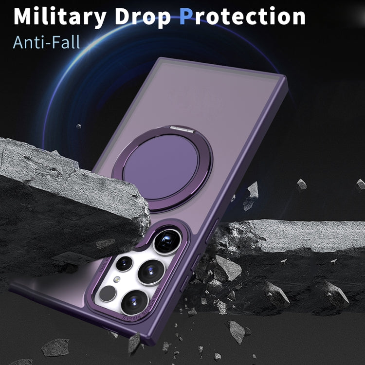 For Samsung Galaxy S23 Ultra 5G 360-degree Rotating MagSafe Magnetic Holder Phone Case(Purple) - Galaxy S23 Ultra 5G Cases by PMC TechLife | Online Shopping South Africa | PMC TechLife