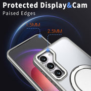For Samsung Galaxy S24 5G 360-degree Rotating MagSafe Magnetic Holder Phone Case(Titanium Grey)