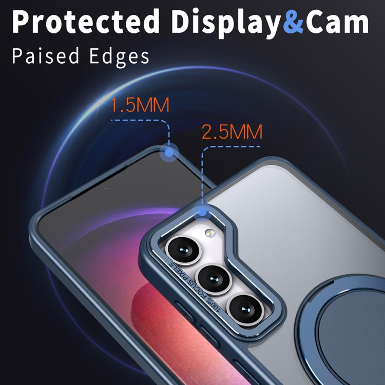 For Samsung Galaxy S24+ 5G 360-degree Rotating MagSafe Magnetic Holder Phone Case(Navy Blue) - Galaxy S24+ 5G Cases by PMC TechLife | Online Shopping South Africa | PMC TechLife