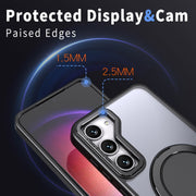 For Samsung Galaxy S24+ 5G 360-degree Rotating MagSafe Magnetic Holder Phone Case(Black)
