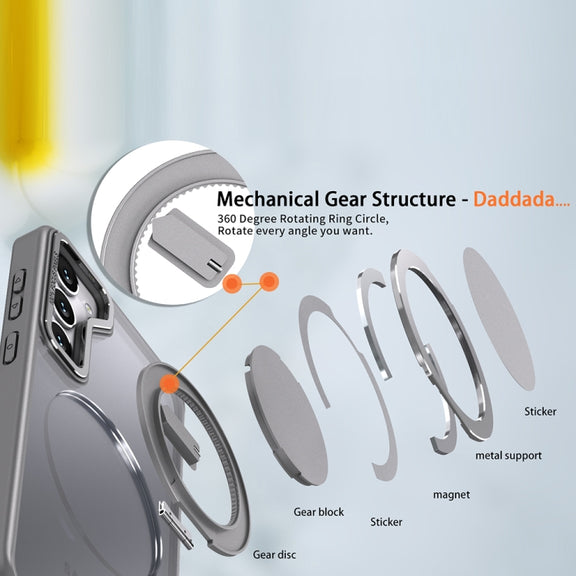 For Samsung Galaxy S24+ 5G 360-degree Rotating MagSafe Magnetic Holder Phone Case(Titanium Grey)