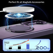 For Samsung Galaxy S24+ 5G 360-degree Rotating MagSafe Magnetic Holder Phone Case(Purple)