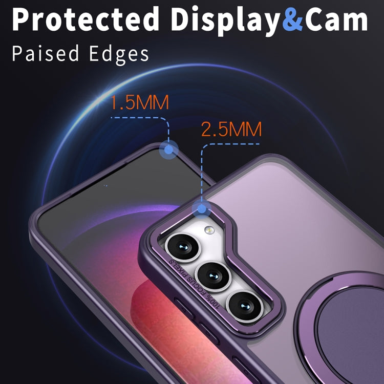 For Samsung Galaxy S24+ 5G 360-degree Rotating MagSafe Magnetic Holder Phone Case(Purple) - free shipping - PMC TechLife - Order now!
