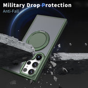 For Samsung Galaxy S24 Ultra 5G 360-degree Rotating MagSafe Magnetic Holder Phone Case(Green)