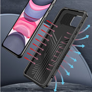 For iPhone 8 & 7 Machine Armor Warrior Shockproof PC + TPU Protective Case(Red)