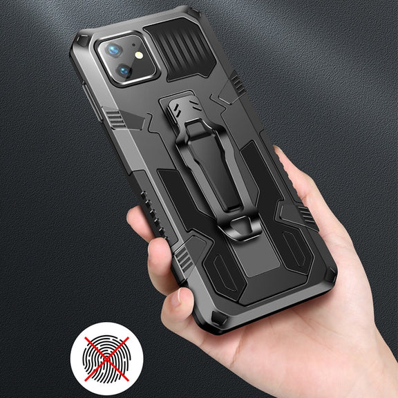 For iPhone 8 & 7 Machine Armor Warrior Shockproof PC + TPU Protective Case(Red)
