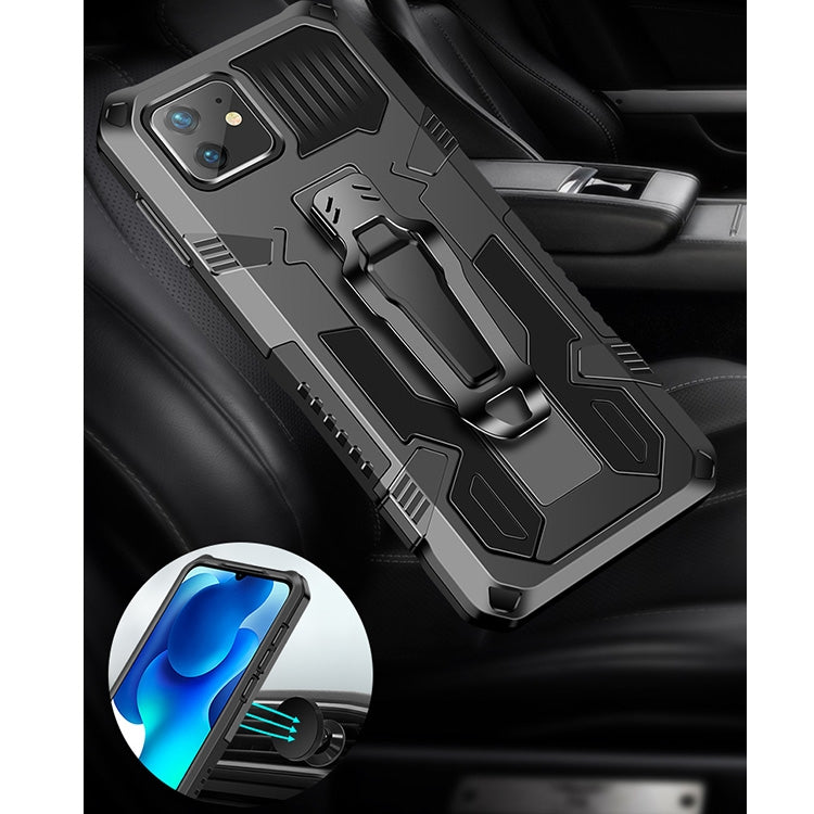 For iPhone 8 & 7 Machine Armor Warrior Shockproof PC + TPU Protective Case(Space Gray)