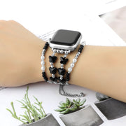 For Apple Watch SE 2022 44mm Butterfly Chain Bracelet Metal Watch Band(Black)