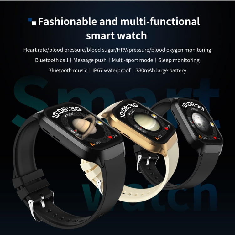 2.01 inch Milanese Steel Strap Bluetooth Call Smart Watch Support Heart Rate Monitoring / Non-invasive Blood Sugar(Gold) - free shipping - PMC TechLife - Order now!