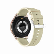 1.43 inch Silicone Strap Bluetooth Call Smart Watch Support ECG / Non-invasive Blood Sugar(Light Yellow)