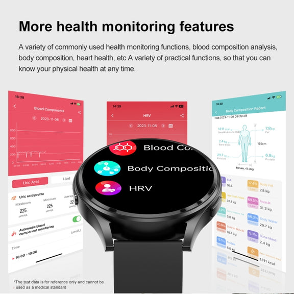 1.43 inch Silicone Strap Bluetooth Call Smart Watch Support ECG / Non-invasive Blood Sugar(Light Yellow)