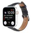 For Apple Watch SE 2022 44mm Slim Crocodile Leather Watch Band(Black) - Watch Bands by PMC TechLife | Online Shopping South Africa | PMC TechLife | Buy Now Pay Later Mobicred