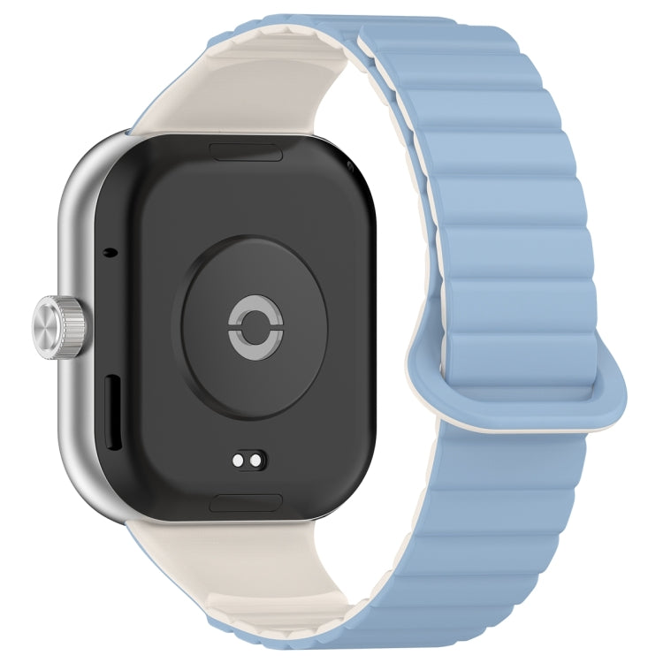 For Xiaomi Smart Band 9 Pro / 8 Pro Two Color Magnetic Silicone Watch Band(Blue Starlight) - Watch Bands by PMC TechLife | Online Shopping South Africa | PMC TechLife | Buy Now Pay Later Mobicred