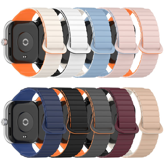 For Xiaomi Smart Band 9 Pro / 8 Pro Two Color Magnetic Silicone Watch Band(Blue Starlight)