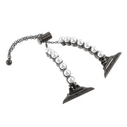 For Apple Watch 38mm Pearl Bracelet Metal Watch Band(Black)