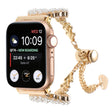 For Apple Watch Series 3 38mm Pearl Round Zinc Alloy Chain Metal Watch Band(Gold) - free shipping - PMC TechLife - Order now!