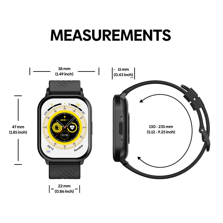 Zeblaze GTS 3 2.03 inch IP68 Waterproof Smart Bluetooth Call Watch(Black) - free shipping - PMC TechLife - Order now!
